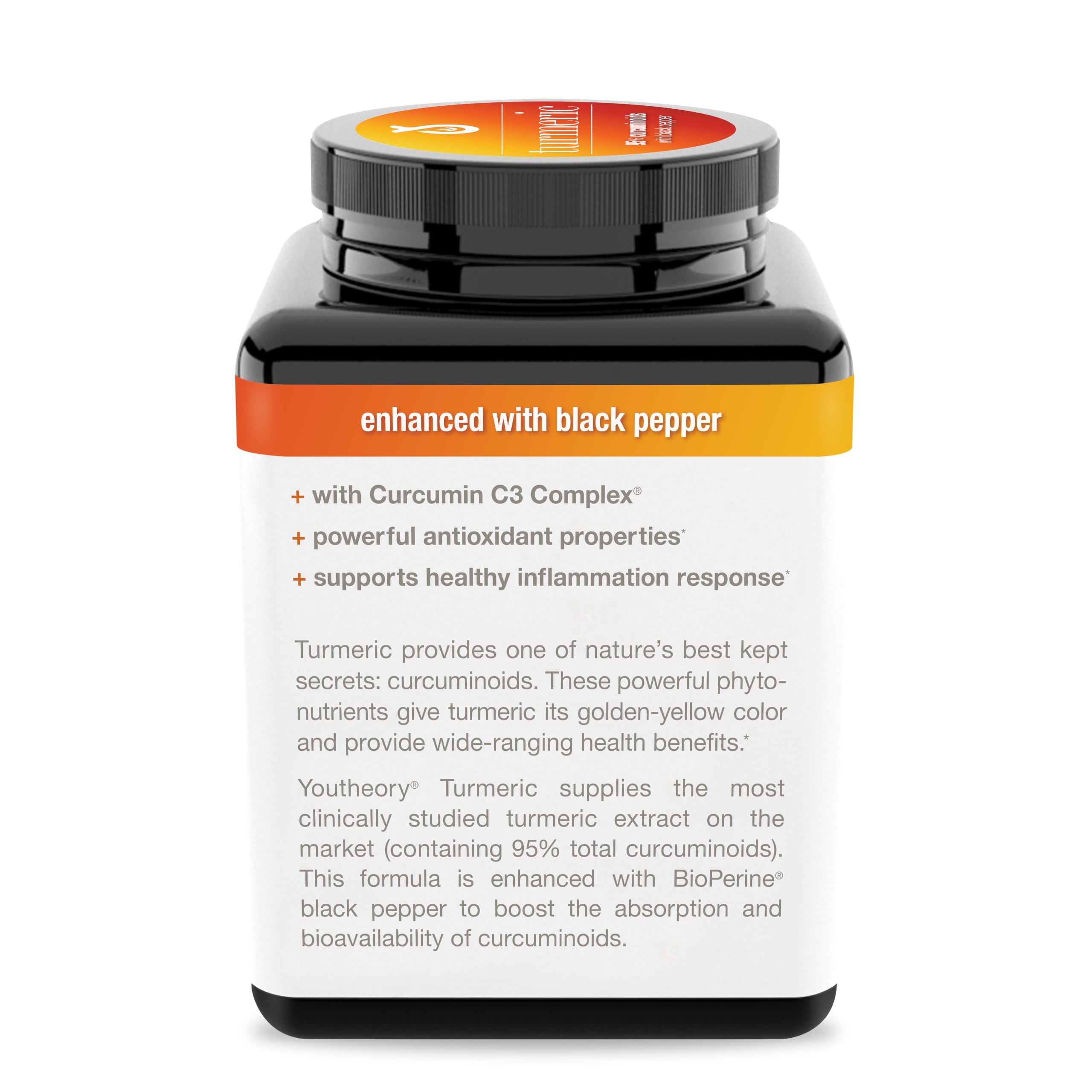 Youtheory Turmeric Extra Strength - 1,000 mg - Supports Muscle & Joint Health* - Contains Bioenhancers, Curcuminoids & Herbal Extracts - USP Verified - 180 Vegetarian Capsules (90-Day Supply) — Amazon image 8
