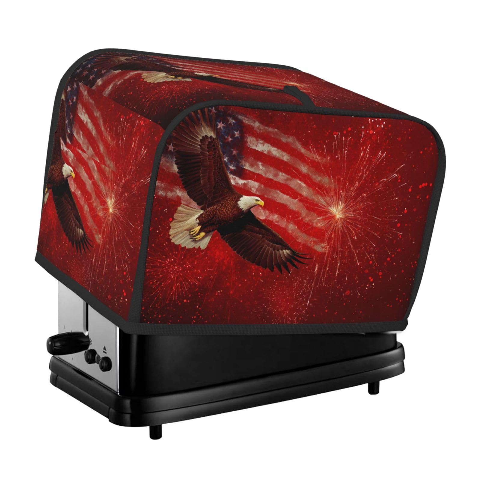 Smazdfxx As Pic American Flag With Eagle Soaring In Firework Toaster Cover 2 Slice Toaster Covers Bread Maker Cover Kitchen Small Appliance Covers Kitchen Accessories