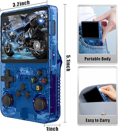 Miniatura 6 de R36S - Consola de juegos portátil retro de 64 G, consola retro integrada de más de 20000 juegos, emulador 21, pantalla IPS de 3.5 pulgadas, sistema