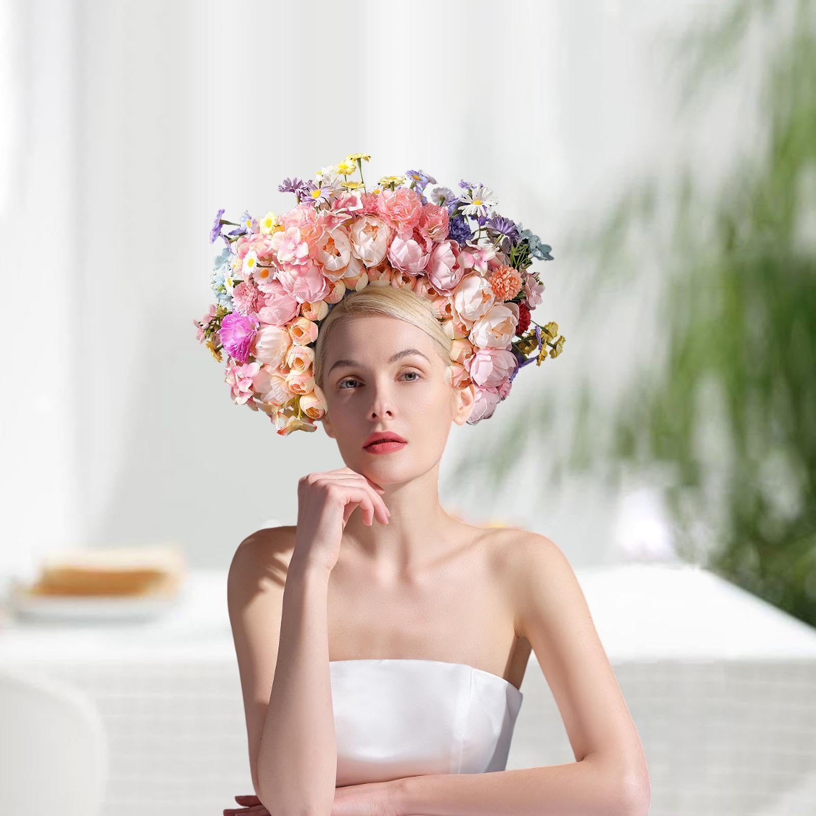 Blumen-Haarreif, Blumenkrone, Haarreif | Festival-Kopfbedeckung, modischer Hochzeitskopfschmuck, Kostüm-Kopfschmuck für Erwachsene und Damen