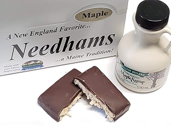 Maine Maple Needhams, Gourmet Chocolate Candy Bars, 6 count, Great for Valentines Day, Mothers Day, Christmas, Corporate gifts or Get Well Gift Box
