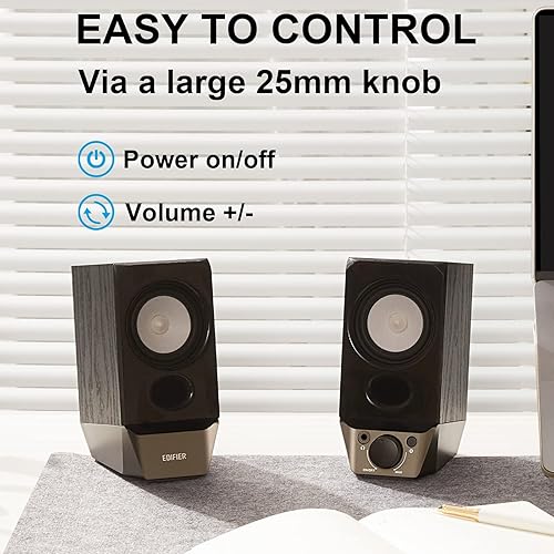 Miniatura 7 de Edifier Altavoces de computadora con Bluetooth 5.3 para escritorio, laptop, Mac, monitor, sistema de altavoces de PC alimentado por USB 2.0, graves