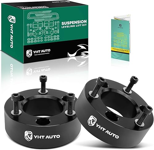 YHTAUTO Kit de elevación de nivelación delantera de 3 pulgadas, espaciadores de puntal de aluminio con kit de herramientas compatible con Nissan