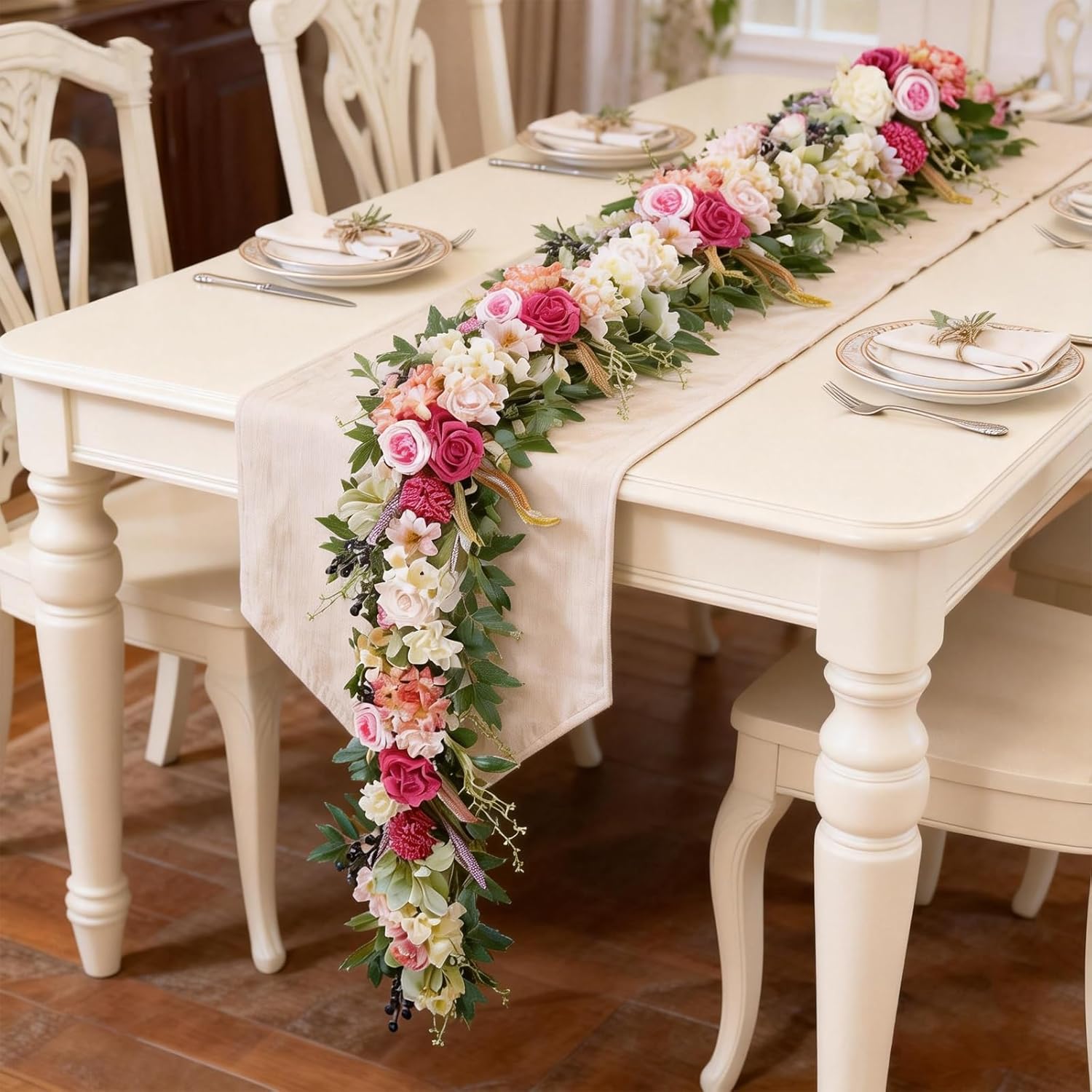 Spring Rose Dahlia Flower Garland