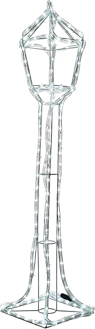 WeRChristmas Pre-Lit Victorian Style Christmas Lamp Post Silhouette Decoration, 105 cm - Multi-Colour