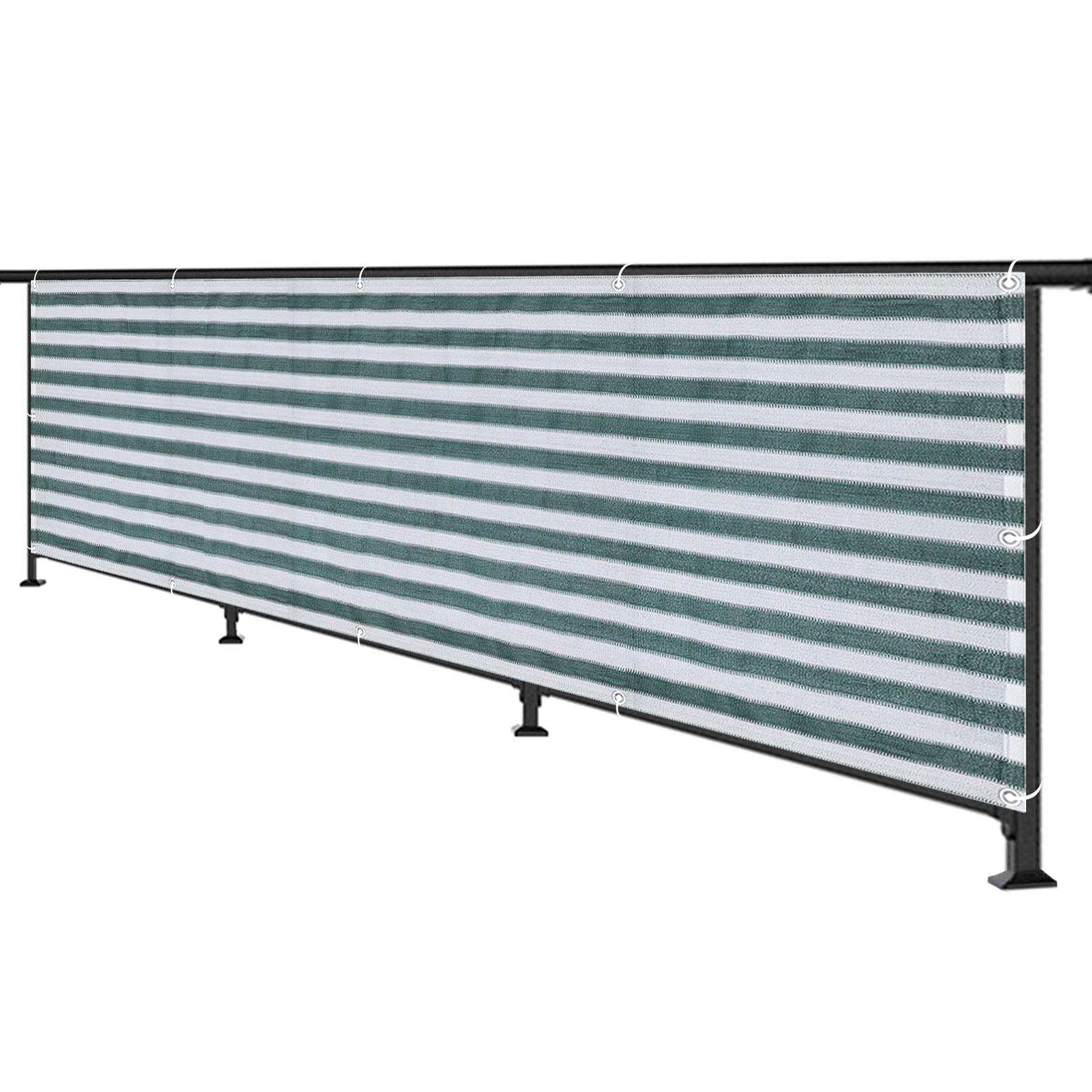 Balcony Screen Privacy Protection, Windshield Net Fence Sunshade HDPE UV-proof Fits Apartment Railings,Patio Decking,With Cable Ties