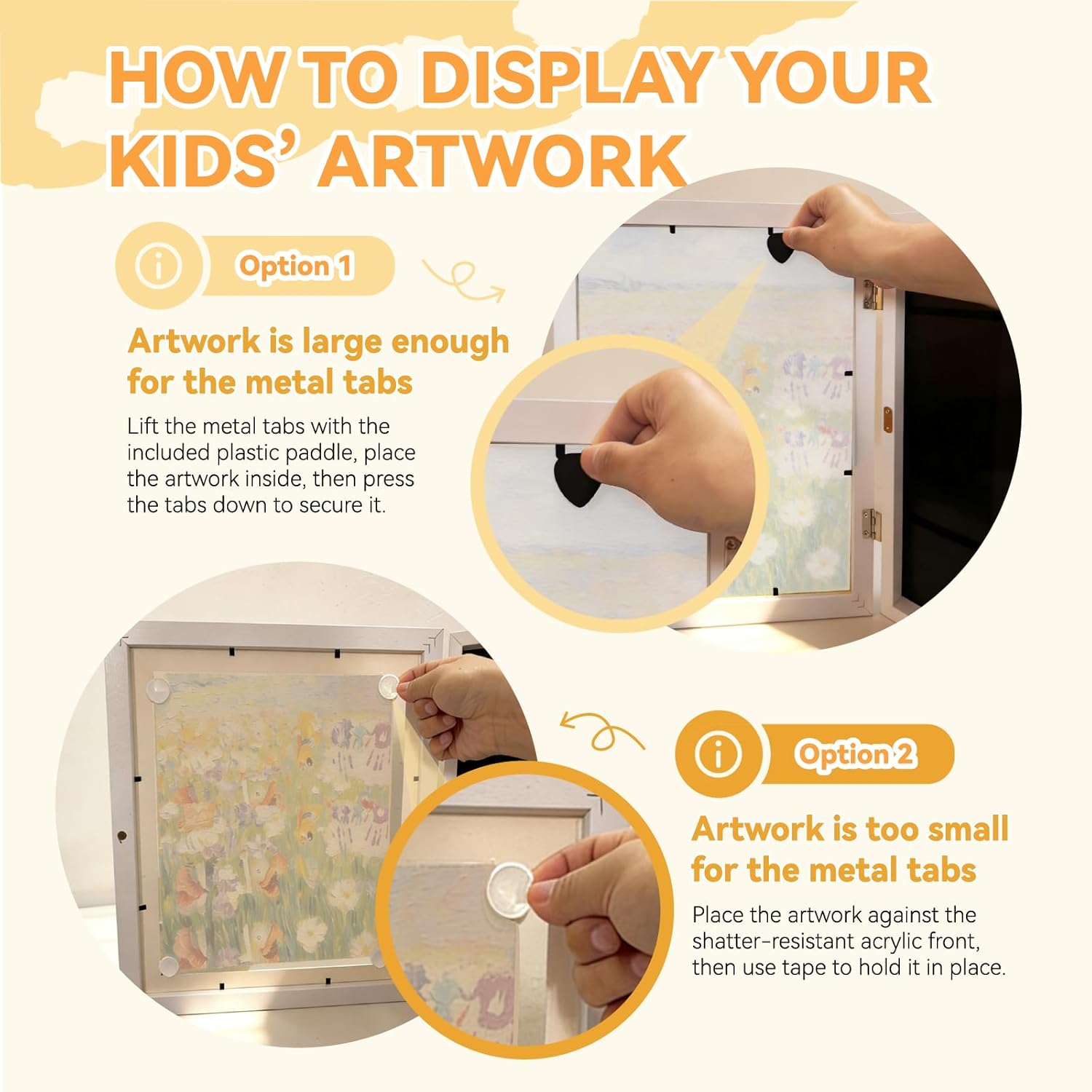 4-Pack Kids Artwork Frames 8.5x11 Front Opening Kids Art Frame for Wall Art work Picture Display Holds 50+ Pcs for Kids Drawings Changeable Frames for Kids' Artwork Storage and Display – White