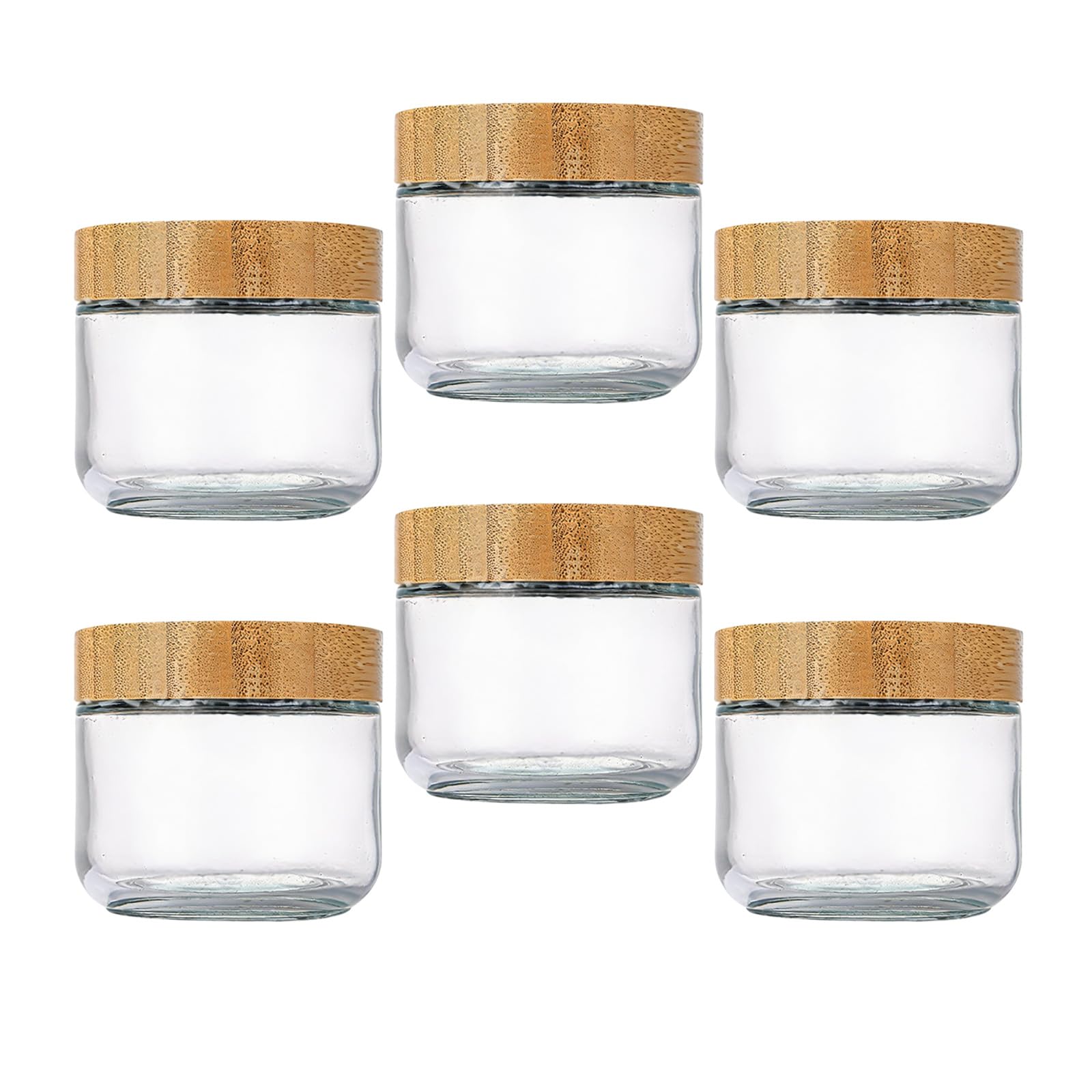 TQUXNGA Glass Jars with Silicone Sealed Lids Ideal for Breakfast Lunch and Kitchen Organization Leakproof Treat Container