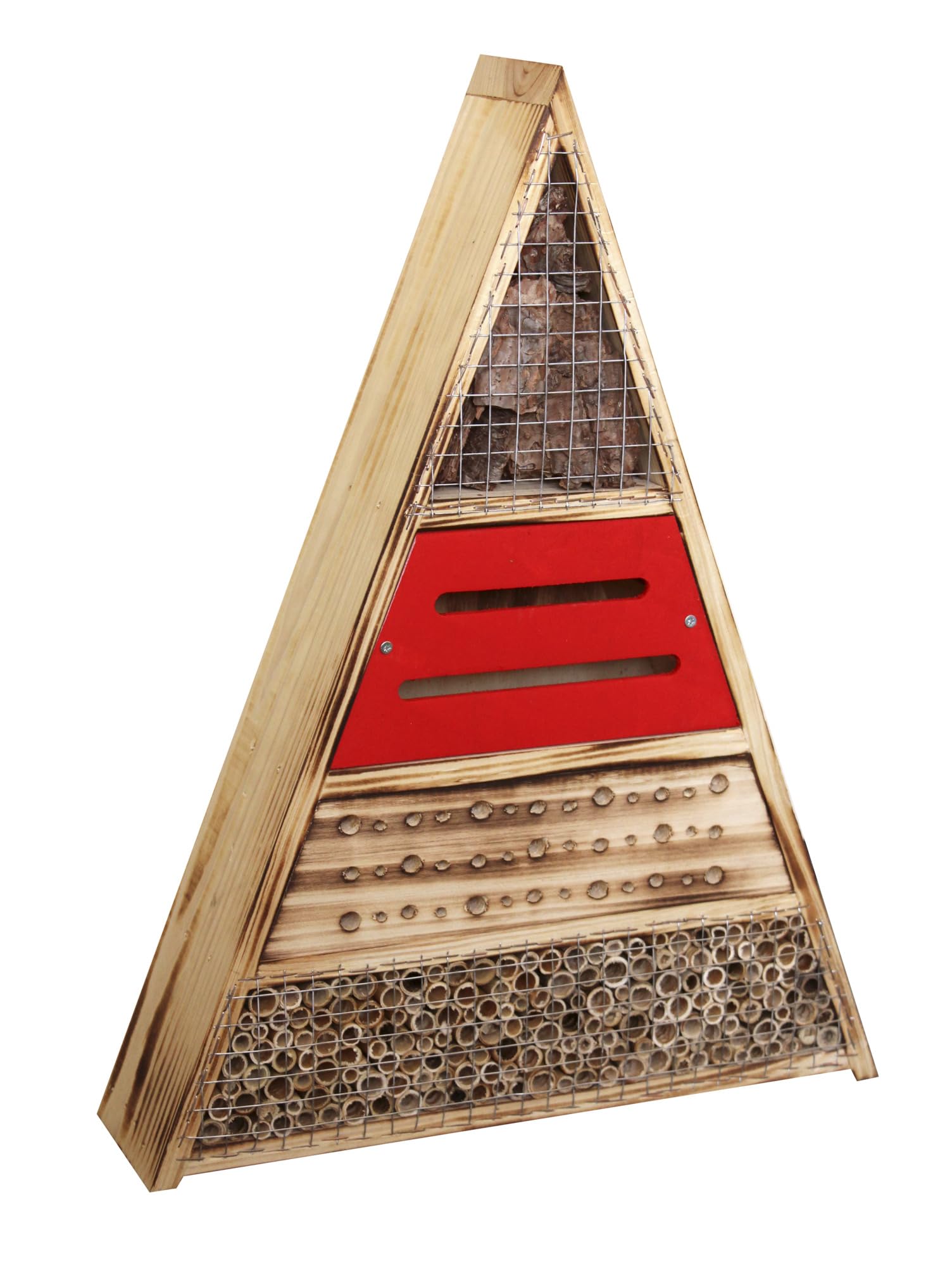 Windhager Insektenhotel Trigon, Insektenhaus Nistplatz Brutplatz, Schutz für viele nützliche Insekten, Mehrfarbig, 9,5 x 36 x 48 cm