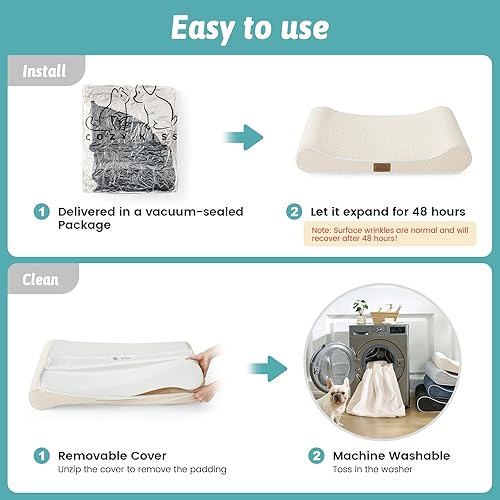 Miniatura 6 de Cama ortopédica para perros medianos de hasta 65 libras, funda extraíble lavable con forro impermeable y parte inferior antideslizante, colchón de