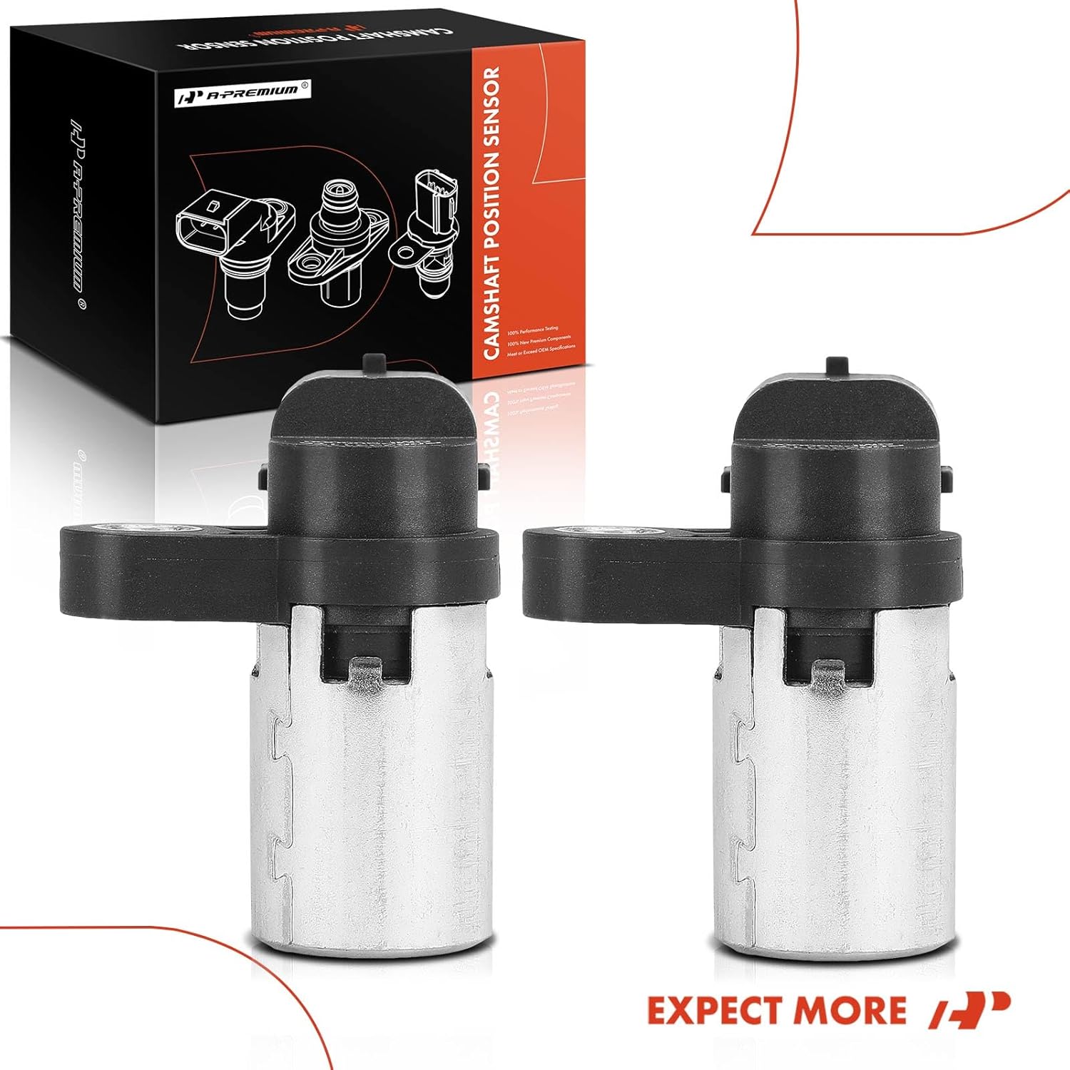 A-Premium 2-PC Engine Camshaft Position Sensor Compatible with Subaru Outback 2000-2011, Impreza 1993-2010, Legacy 1995-2012, Baja 2003-2006, 1.8L 2.2L 2.5L, Replace# 22056AA050, 22056AA062