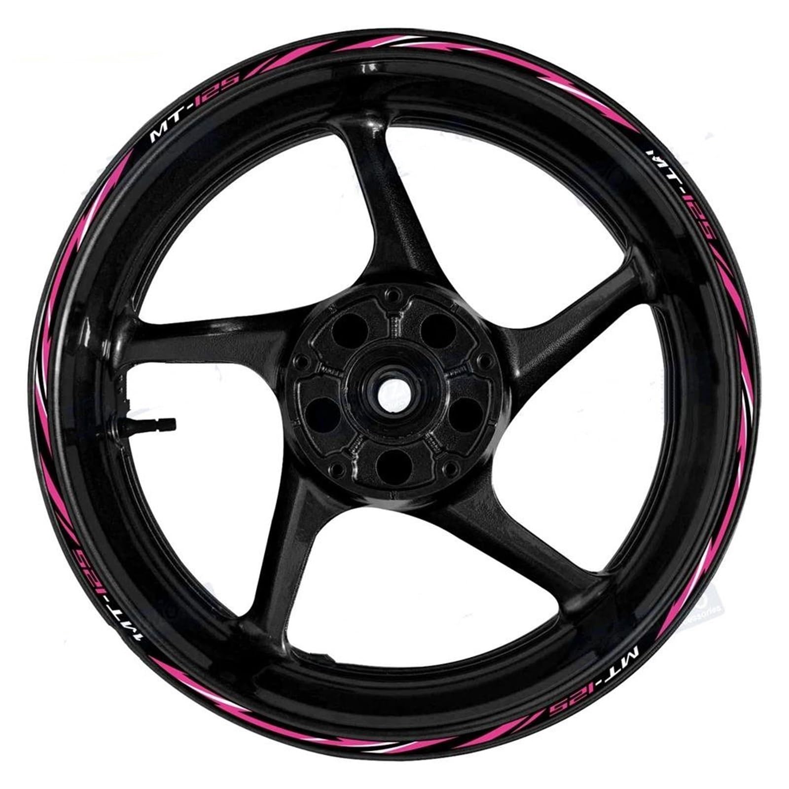 Motorcycle for Yamaha MT-125 MT125 17 Inch Front Rear Racing Wheel Stickers Rim Hub Tape Decal Motorbike(Color12)