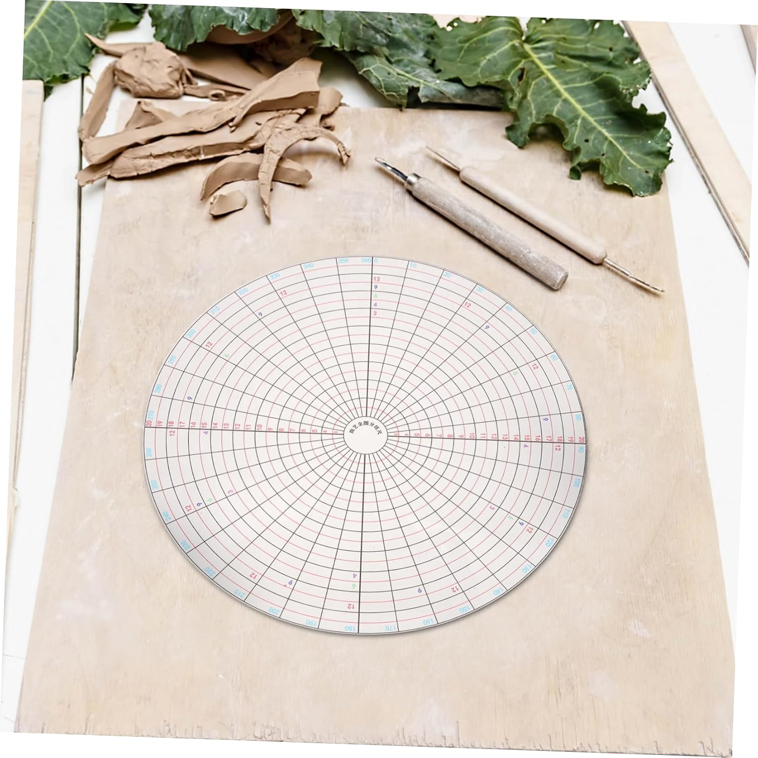Artibetter Clay Pottery Dividing Template 7.87 Inch Ceramic Painting Template Sculpting Tool for Precise DIY Pottery Shaping and Decorative Disc Divider image 5