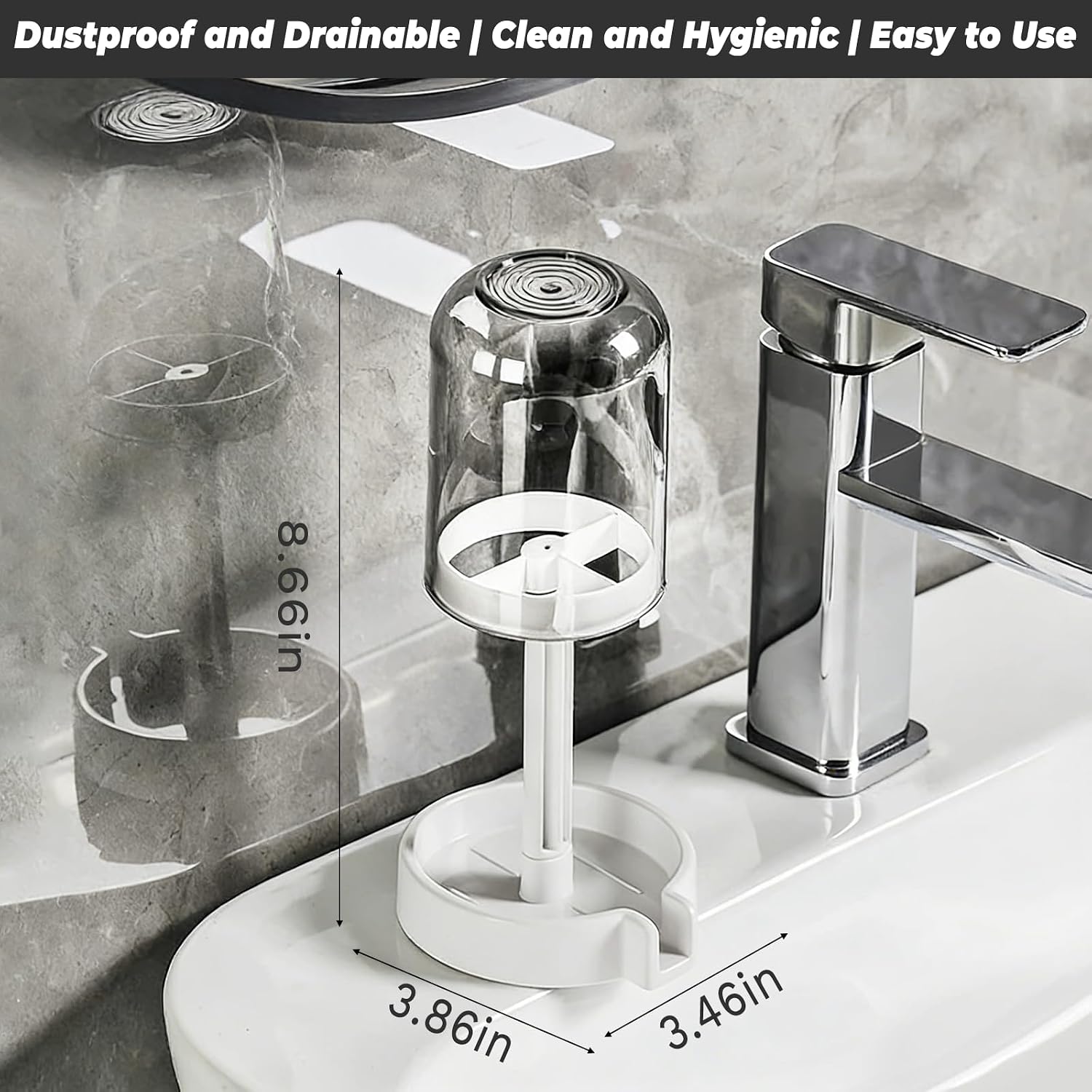 Toothbrush Holders for Bathrooms,Tooth Brush Holders for Bathroom Grey