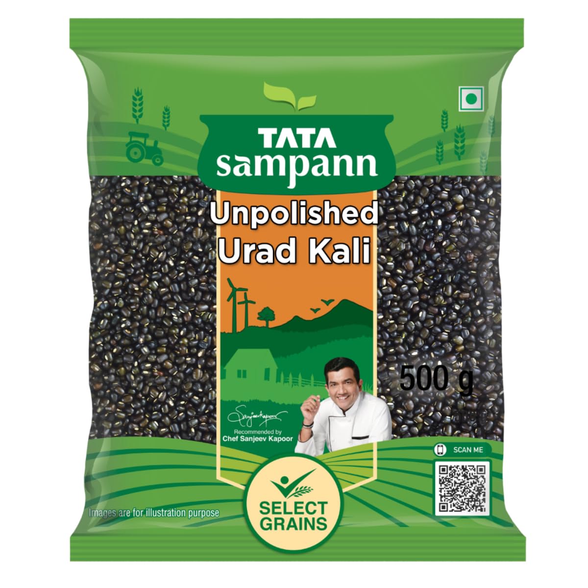 Tata Sampann Unpolished Urad Kali, 500g Tata Sampann Unpolished Urad Kali, 500g