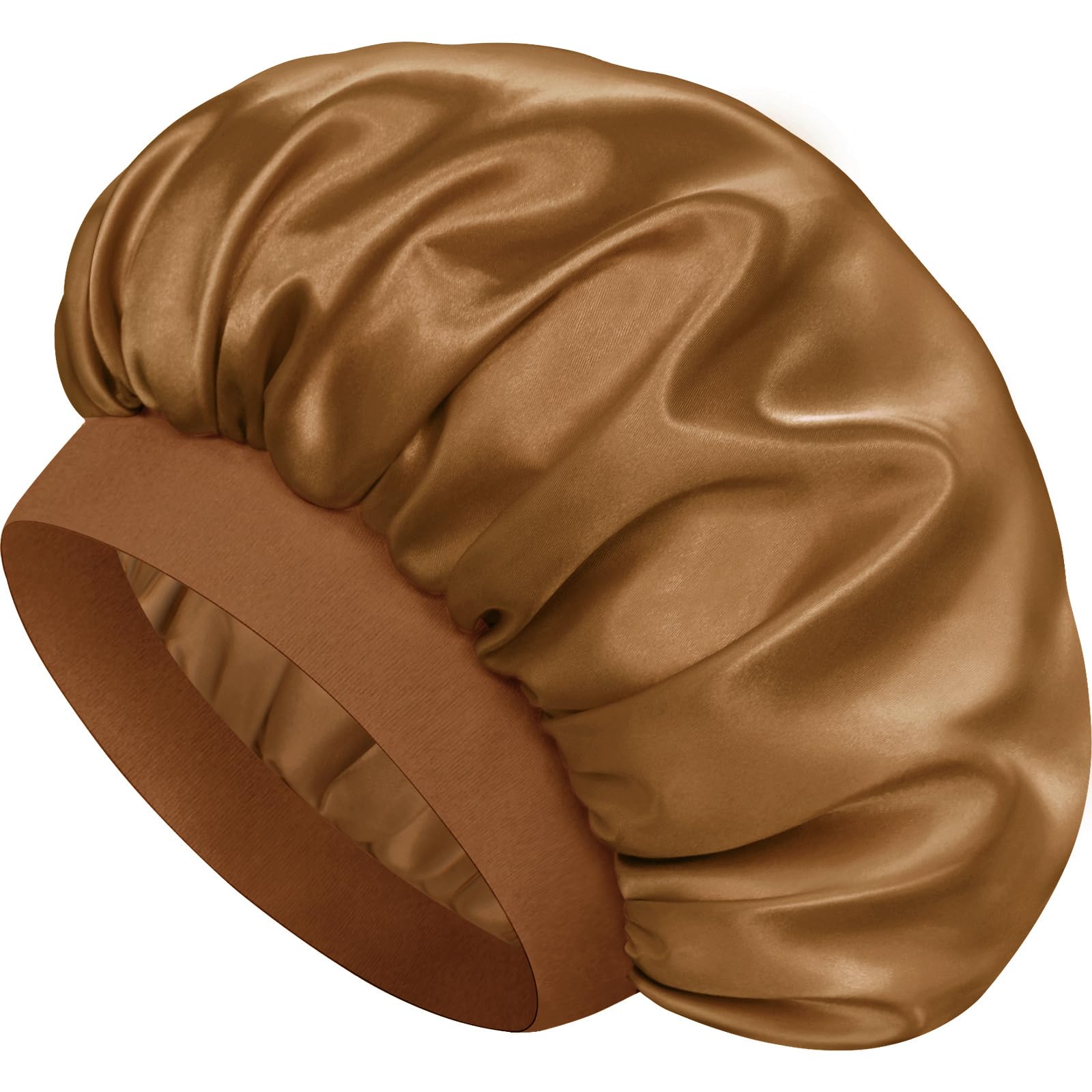 Satin Silk Bonnet for Hair, Double Layer Sleep Cap for Men &amp; Women