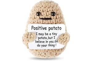 Mini Funny Knitted Crochet Positive Potato Doll With Funny Hat
