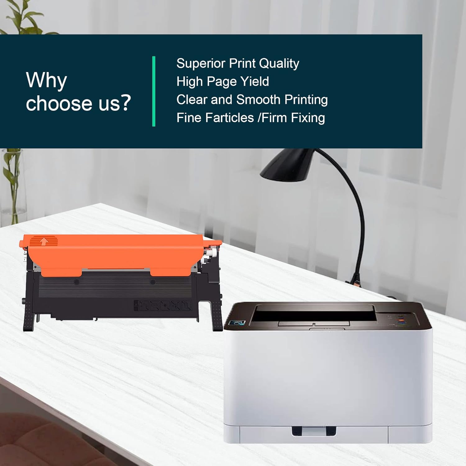 K406S CLT-K406S Toner Cartridge Black - Replacement for Samsung 406S CLT-K406S Toner Xpress C410W C460W C460FW CLX-3300 3305W 3305FW CLP-360 365W Printer, 1 Pack