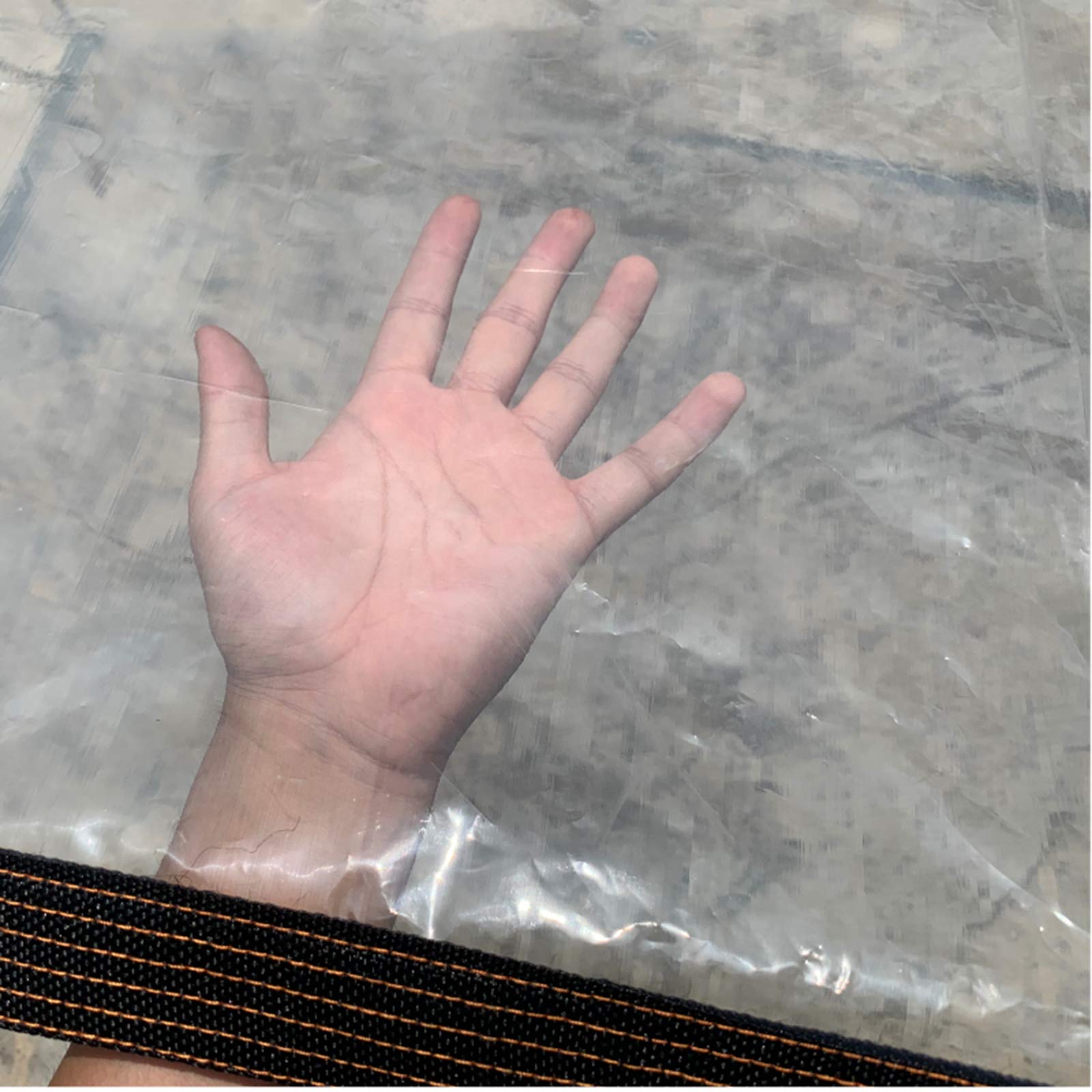 OKUOKA Telo Telone Resistente Impermeabile 6x6m, Telo Trasparente Impermeabile, Telo Telo Impermeabile, Telo Trasparente Impermeabile, Antipolvere Antipioggia, Resistente Ai Raggi UV, Mar
