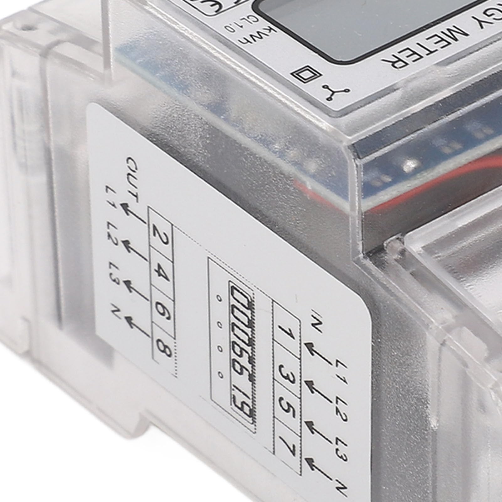Energy Meter 3 Phase Backlit LCD Display Electricity Meter for Industrial Use 10-100A 230 400VAC