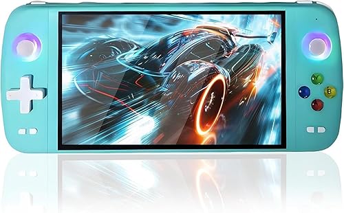 M27 - Consola de juegos de mano retro, pantalla IPS de 7 pulgadas, portátil para juegos, 64G integrada con 20000 juegos, sistema Linux, más de 30