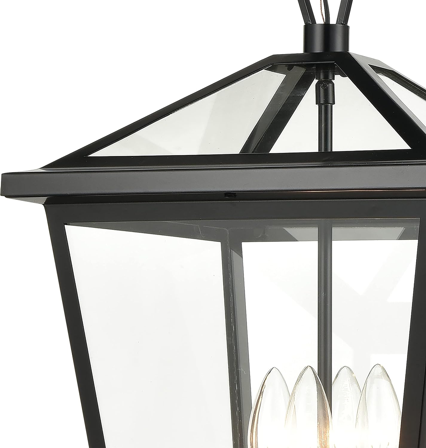 Elk Home 45474/4 Main Street 12'' Wide 4-Light Outdoor Pendant in Black