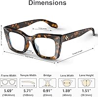 Vista 43 de VISOONE Cat Eye Blue Light Blocking Glasses TR90 Anti-glare Women Calida