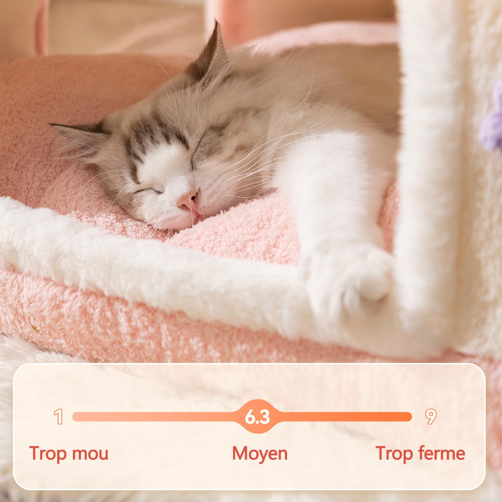 Galatée Niche pour Chat, Lit Douillet Et Douillet pour Chat, Tente Douce avec Coussin Amovible, Panier Douillet pour Chien, Maison pour Animaux De Compagnie pour Chiot, Chaton, Lapin(XL, Rose)