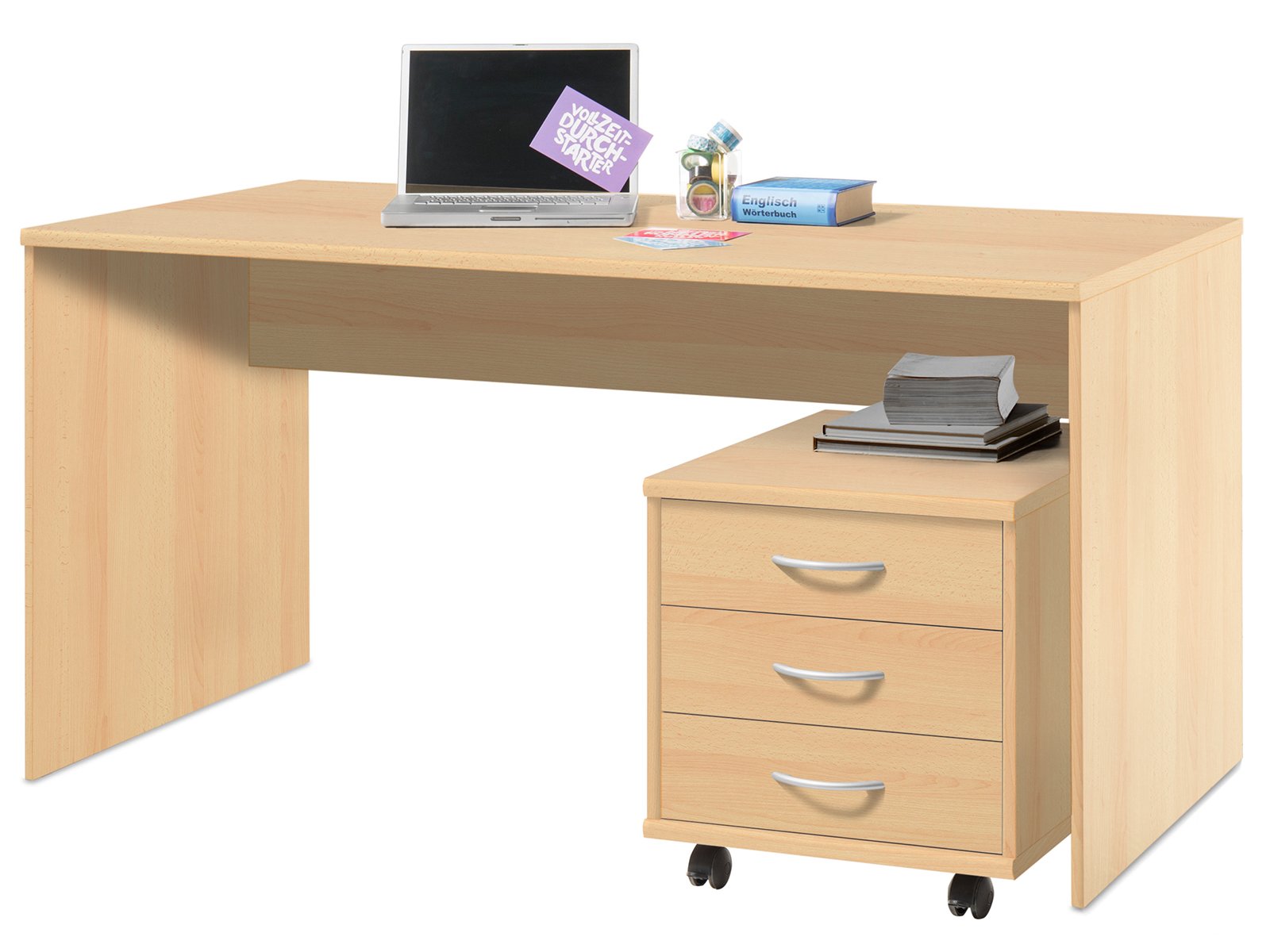 möbelando Büro-Set Bürokombi Büroeinrichtung Büromöbel Büroprogramm Olli II (4-teilig)