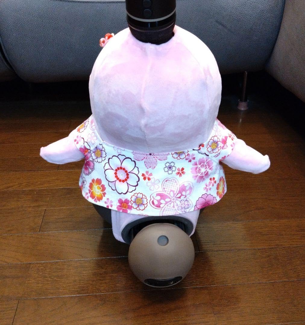 Amazon.co.jp: 917 ラボット服 LOVOT 着物(市松模様青系蝶々×桜柄②