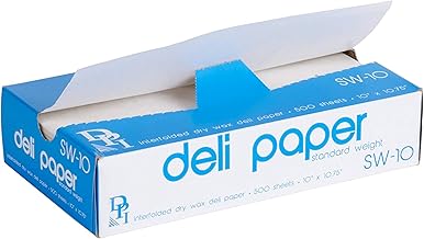 Durable Packaging 10" x 10 3/4" Interfolded Deli Wrap Wax Paper