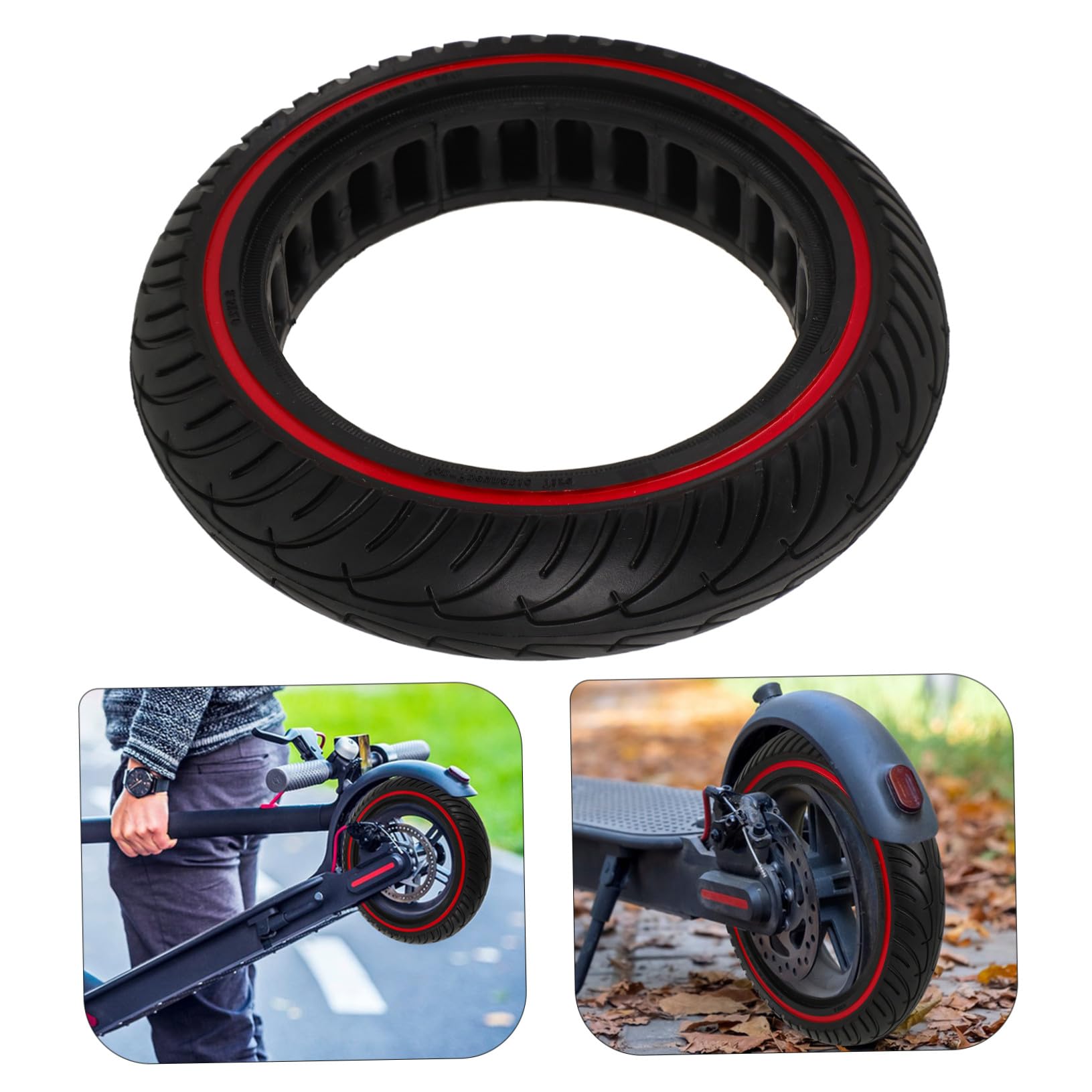GALPADA Roue de Trottinette Alvéolaire Pneu Nid Abeille sans Gonflage Remplacement Facile pour Scooter Électrique
