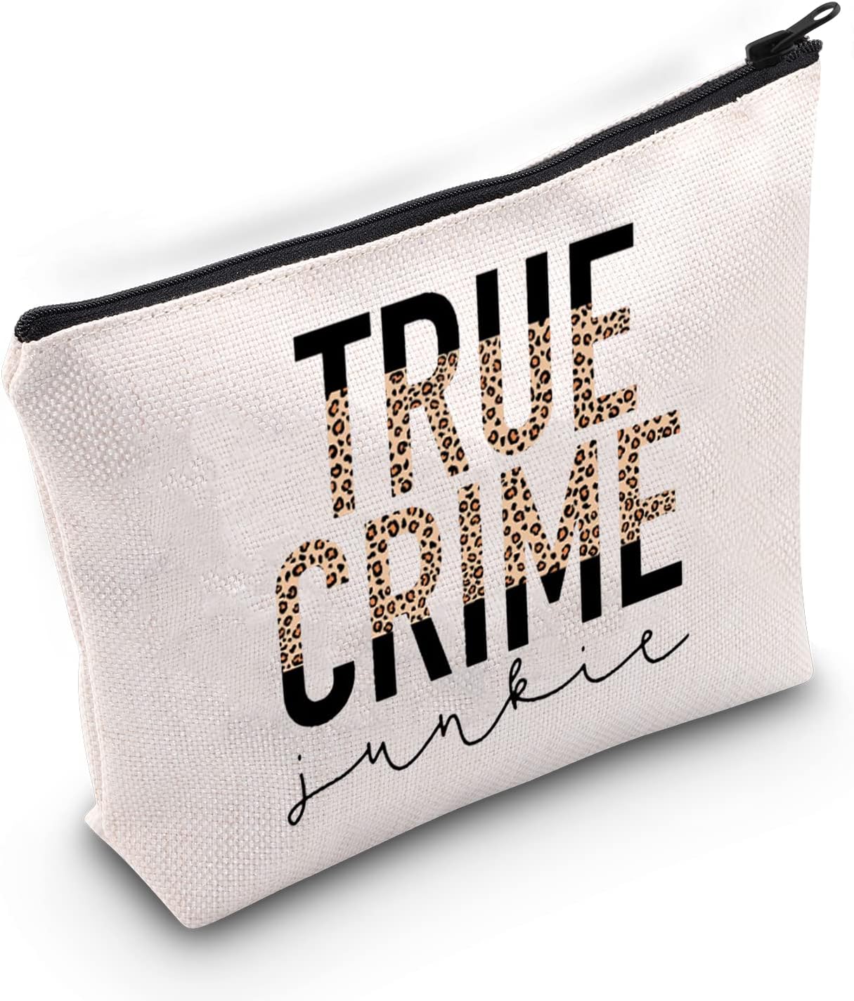 TOBGBETrue Crime Gifts True Crime Junkie Cosmetics Bag Crime Show Fan Gift Crime Show Lover Gift (True Junkie)