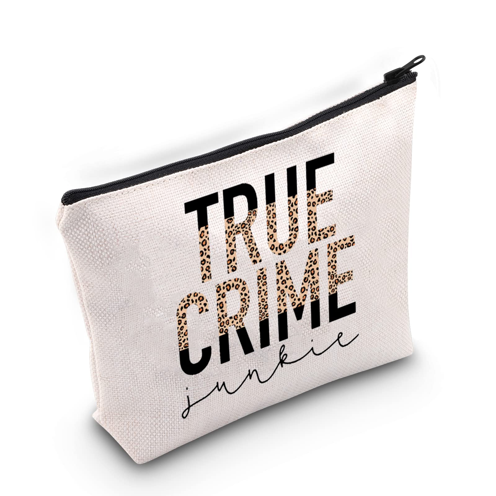 TOBGBETrue Crime Gifts True Crime Junkie Cosmetics Bag Crime Show Fan Gift Crime Show Lover Gift (True Junkie)
