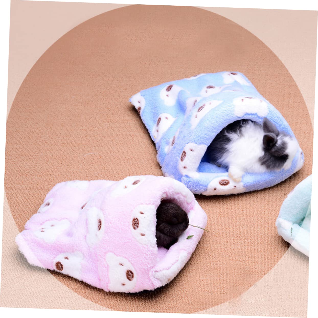 BESPORTBLE 3stücke Hamster Schlafsack Aus Fleece Kuscheliges Bett Für Meerschweinchen Chinchillas Und Andere Kleintiere Winterwärme Abnehmbar Klein