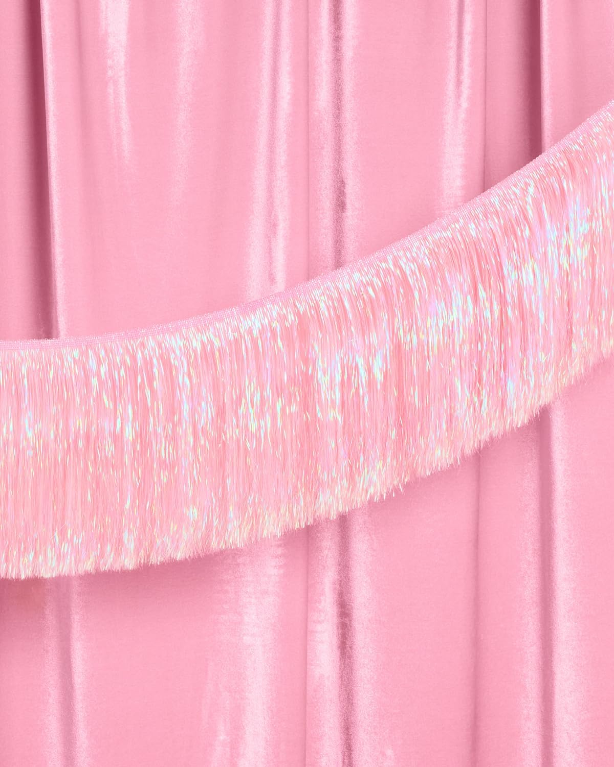 xo, Fetti Party Decorations Light Pink Fringe Banner - 4 ft. | Bachelorette Party Supplies, Birthday Photo Booth, Bach Decor, Bday Backdrop, Bridal Shower Sign