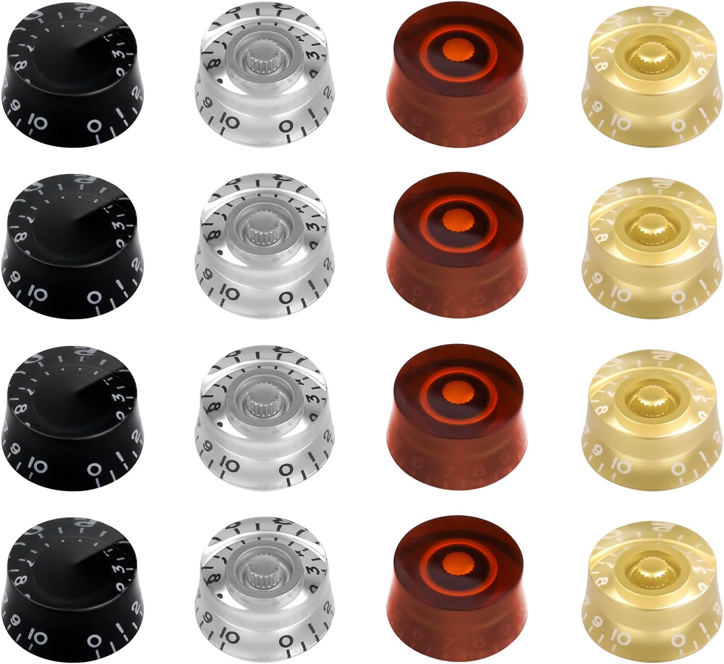 SAVITA 16 Pcs Electric Guitar Knobs, Multicolor Volume Tone Control