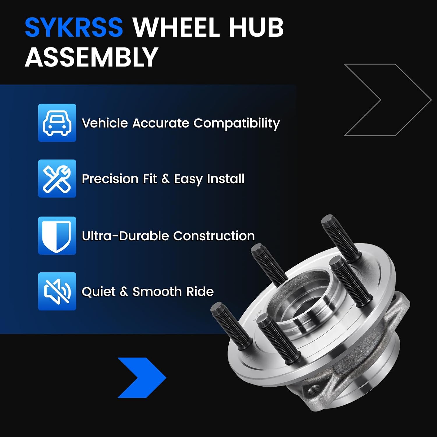 513324 Front Wheel Bearing and Hub Assembly Compatible with Dodge Durango 2011-2023, Compatible with Jeep Grand Cherokee 2011-2021, for Grand Cherokee WK 2022, 2PCS