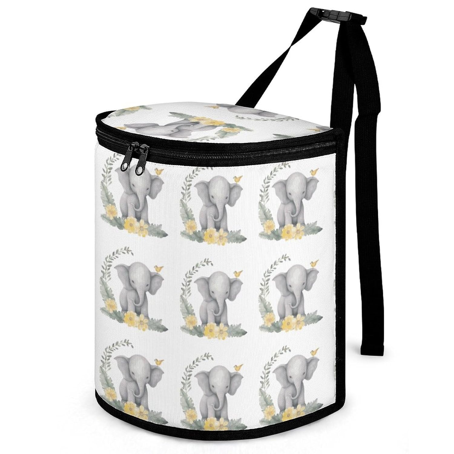 Hanging Car Trash Bag Elephant and Little Duck Printed Car Garbage Storage Bag Leakproof Car Trash Can Portable Garbage Storage Bags