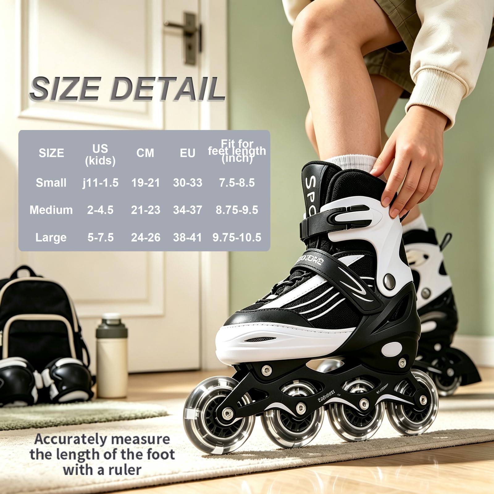 Patines en línea para niños niñas Ajustables