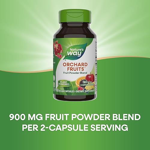 Miniatura 3 de Nature's Way Frutas de huerto, mezcla de polvo de frutas, contiene 12 frutas diferentes, 900 mg por porción de 2 cápsulas, 60 cápsulas (el embalaje