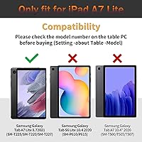 Vista 7 de Funda delgada para Samsung Galaxy Tab A7 Lite 2021 con cubierta de soporte ajustable con función de encendido y apagado automático para Samsung Tab