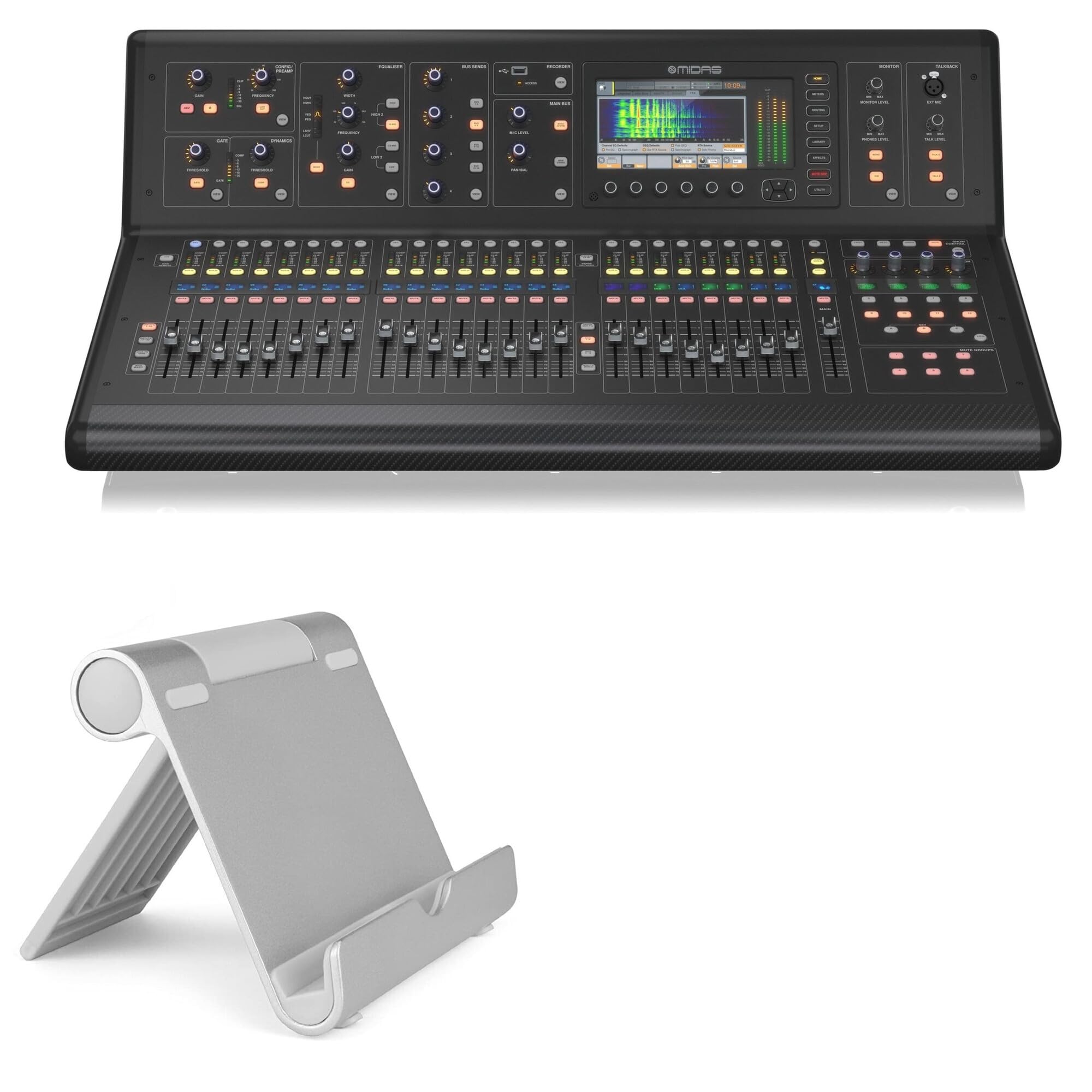 BoxWaveStand and Mount Compatible with Midas M32 Live - VersaView Aluminum Stand, Portable, Multi Angle Viewing Sturdy