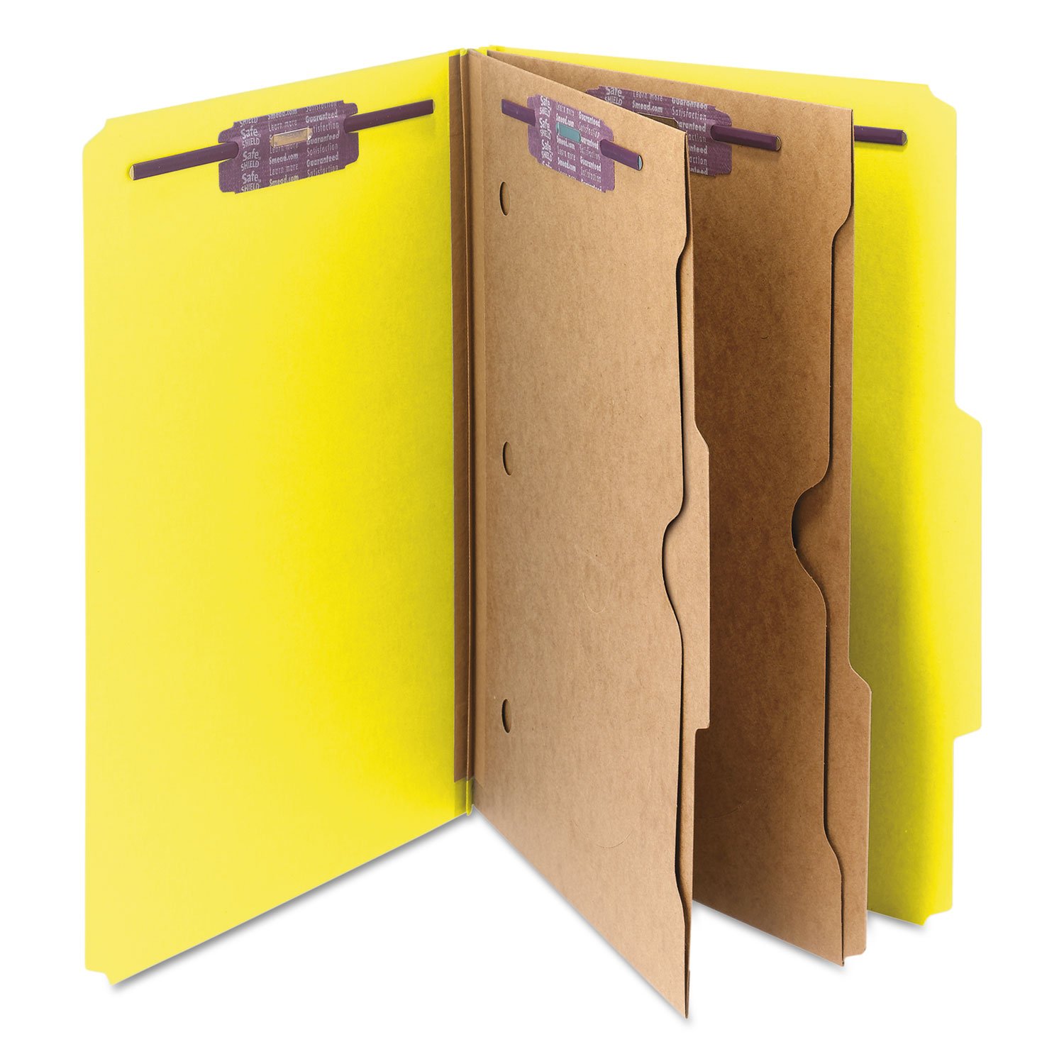 Smead Classification Folders, Pocket Style Divider Legal Yellow Giallo cartella