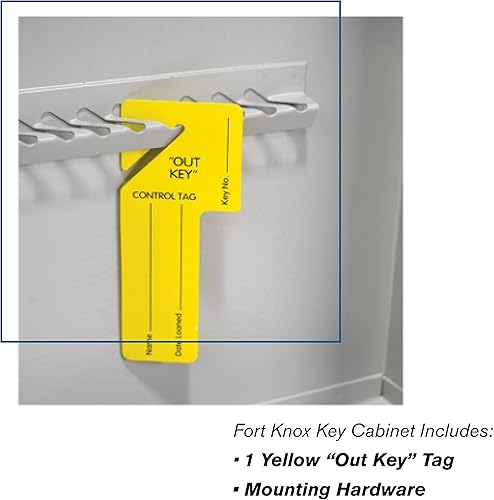 Miniatura 6 de BankSupplies Fort Knox - Armario de 10 llaves, caja de control de bloqueo doble, construcción de acero soldado de calibre 22, resistente a los