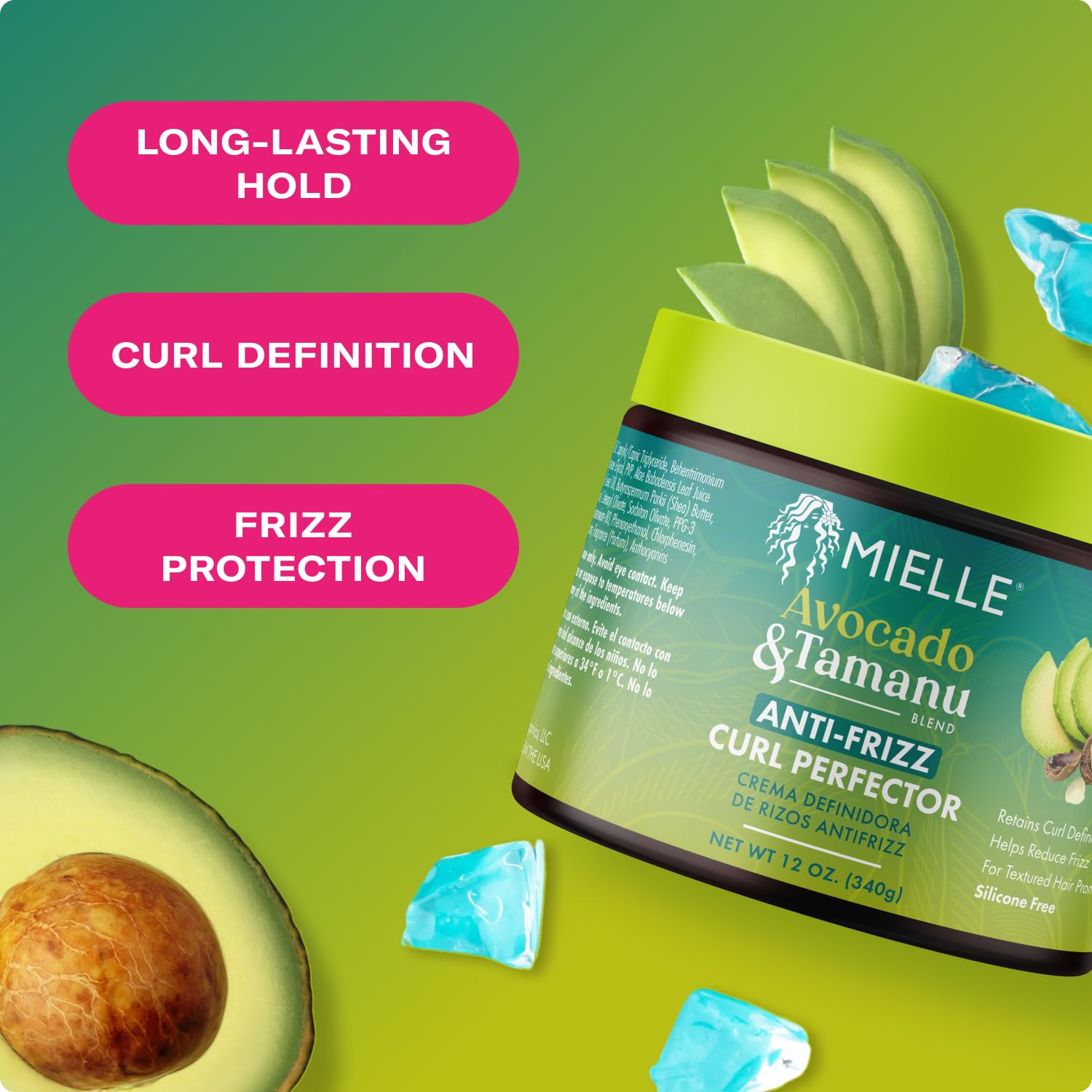 Amazon.com : Mielle Organics Avocado & Tamanu Anti-Frizz Curl