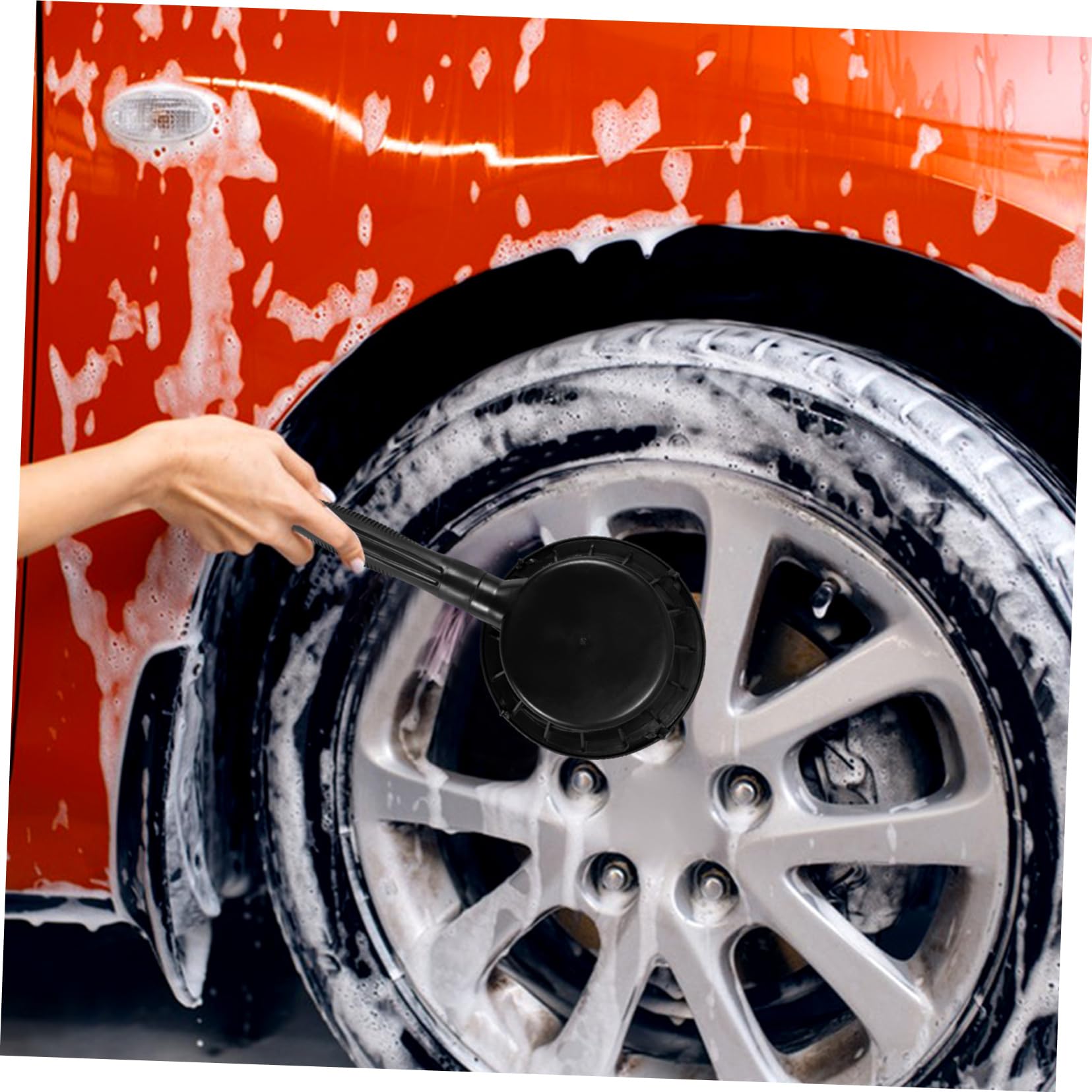 MAGICLULU Spazzola per Cerchi Auto ABS Nera per Pulizia Ruote e Pneumatici | Compatibile Idropulitrice, Resistente All’usura, Accessorio per Lavaggio Auto