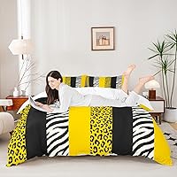 Vista 47 de Juego de funda de edredón para niños con estampado de leopardo, tamaño individual, juego de ropa de cama de moda de piel de guepardo abstracto