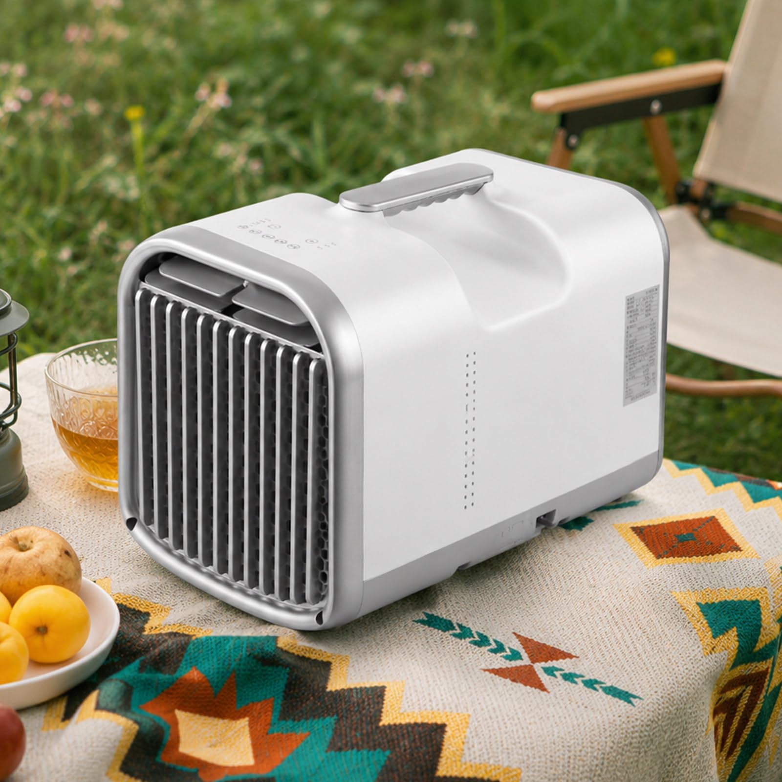 pealiritansemen Portable Air Conditioning Unit for Camping, Mobile Compressor AC with 4 Modes, 3 Speeds, 16–32°C Control, Touch Panel, Remote, Timer and Carry Handle for Tent and Caravan 1500W