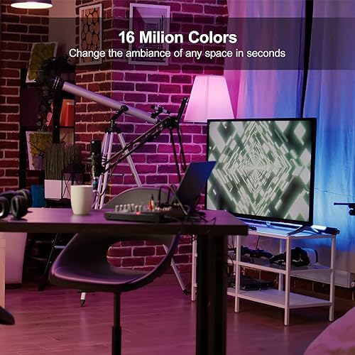 Miniatura 4 de Zigbee - Bombillas inteligentes A15, compatibles con Hue*, Alexa, Google y ConBee (requiere concentración), E26, 5 W  40 W, cambio de color,